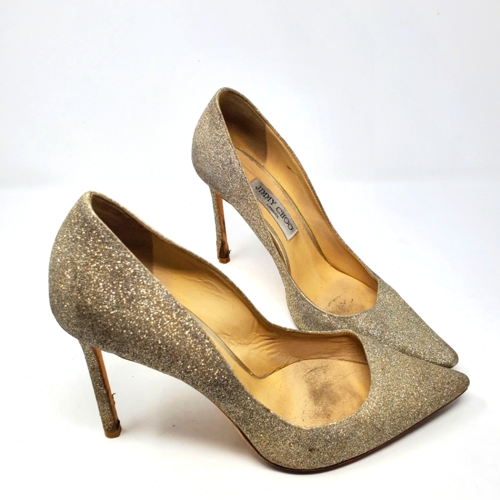 Jimmy Choo Pewter Pumps
